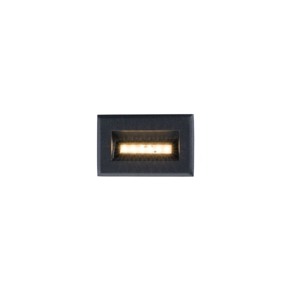 LED Einbauspot Schwarz Aluminium IP65 3000 K rund