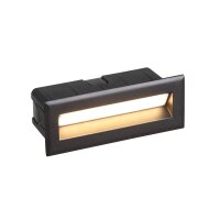 LED Bodeneinbauleuchte Schwarz Aluminium 3000 K B:13 cm