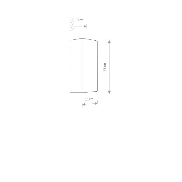 Up Down Wandlampe Stahl Graphit GU10 B:11 cm Modern