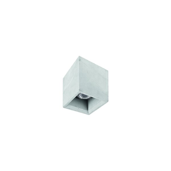 Deckenleuchte Beton Grau GU10 B:9 cm Modern eckig