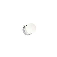 Wandleuchte Glas Stahl Chrom IP44 G9 B:8 cm blendarm