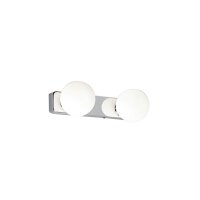 Wandlampe Glas Stahl Chrom IP44 G9 B:25 cm blendarm
