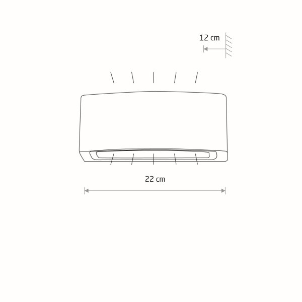 Außenwandleuchte Graphit Aluminium IP65 E27 H:22 cm