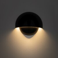 LED Außenwandlampe Schwarz Aluminium IP54 3000 K 18 cm