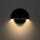LED Außenwandlampe Schwarz Aluminium IP54 3000 K 18 cm