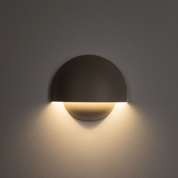 LED Wandleuchte Außen Beige Alu IP54 3000 K B:18 cm