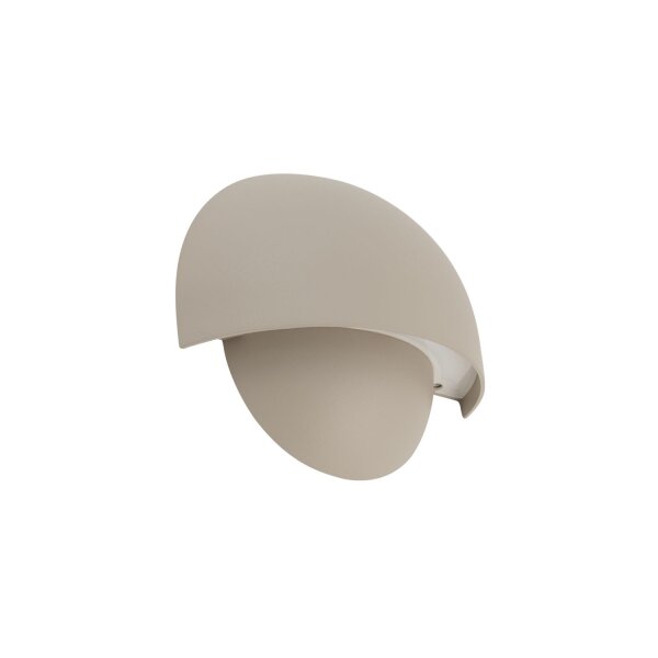 LED Wandleuchte Außen Beige Alu IP54 3000 K B:18 cm