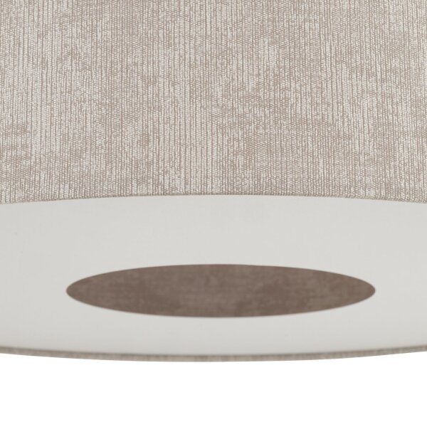 Hängelampe Seidengrau Stoff E27 rund Ø65 cm Modern