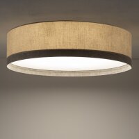 Deckenlampe Stoff Beige E27 B:75 cm Modern rund