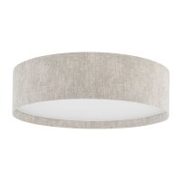 Deckenleuchte Stoff Beige E27 B:65 cm rund Modern