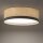 Deckenleuchte Stoff Beige E27 B:65 cm rund Modern