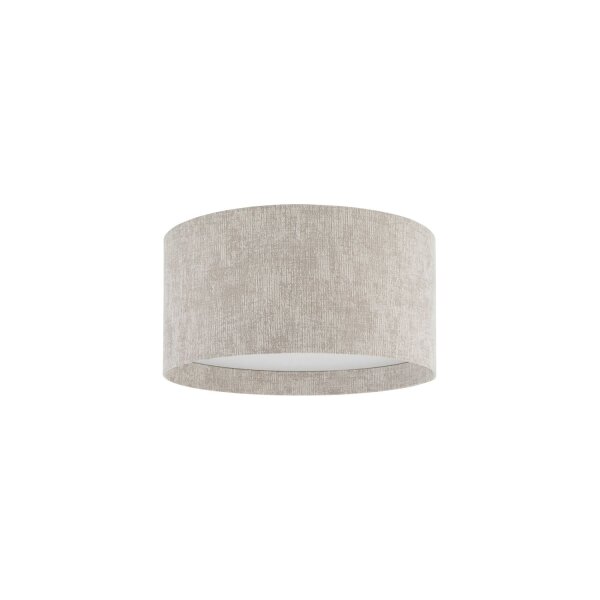 Deckenleuchte Beige Stoffschirm E27 rund B:35 cm Modern