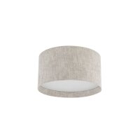 Deckenleuchte Beige Stoffschirm E27 rund B:35 cm Modern