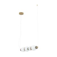 LED Pendelleuchte Keramik Glas Braun 3000 K L:71 cm