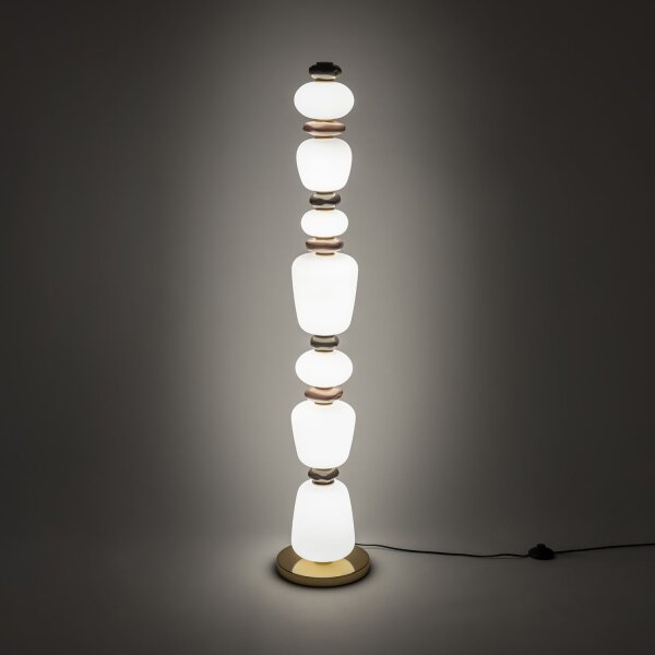 LED Stehleuchte Keramik Glas 3000 K blendarm H:130 cm