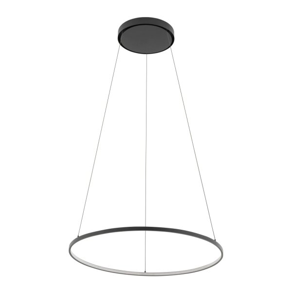 LED Hängelampe Stahl Schwarz 3000 K rund L:60 cm
