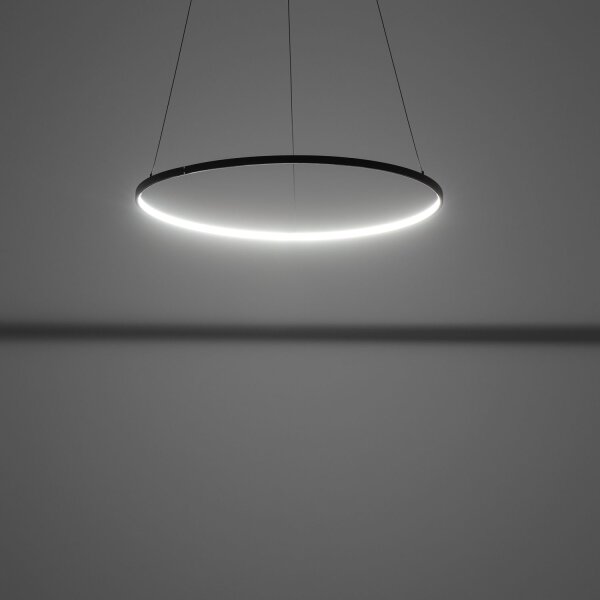 LED Hängelampe Stahl Schwarz 3000 K rund L:60 cm
