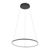 LED H&auml;ngelampe Stahl Schwarz 3000 K rund L:60 cm