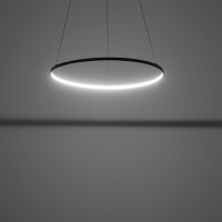 LED Hängelampe Stahl Schwarz 3000 K rund L:60 cm