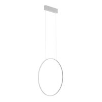 LED H&auml;ngeleuchte Stahl Wei&szlig; 3000 K rund L:60 cm