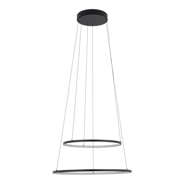 LED Hängelampe Stahl Schwarz 3000 K rund L:60 cm