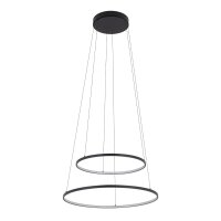 LED H&auml;ngelampe Stahl Schwarz 3000 K rund L:60 cm