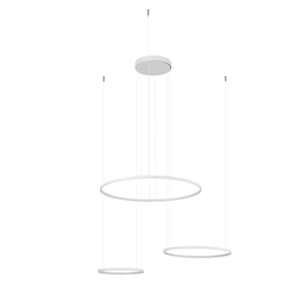 LED Pendelleuchte Weiß Stahl 3000 K L:125 cm Modern