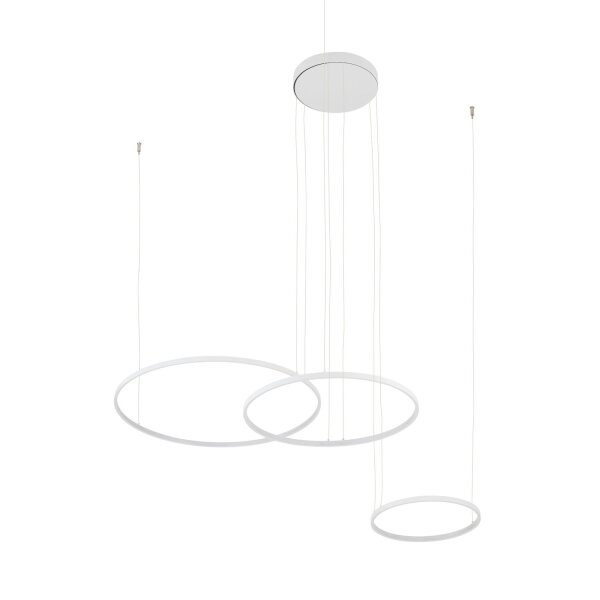 LED Pendelleuchte Weiß Stahl 3000 K L:125 cm Modern