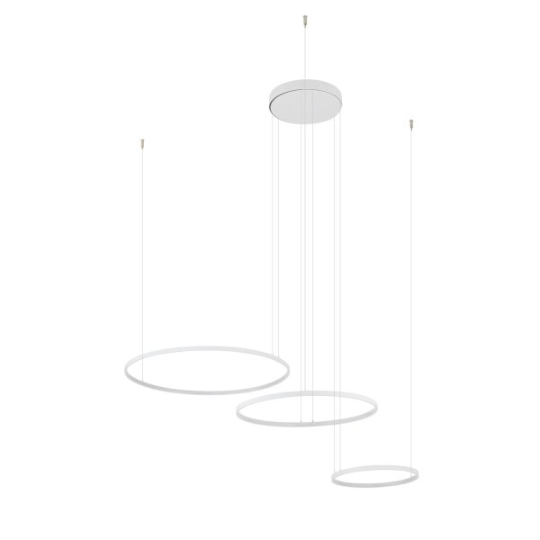 LED Pendelleuchte Weiß Stahl 3000 K L:125 cm Modern