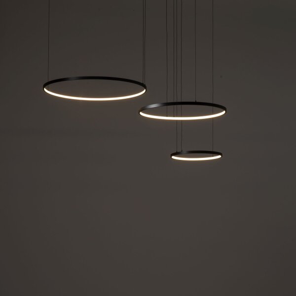LED Pendelleuchte Schwarz Stahl 3000 K L:125 cm