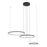 LED Pendelleuchte Schwarz Stahl 3000 K L:125 cm