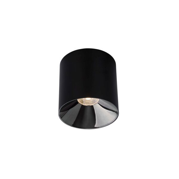 LED Aufbaustrahler Schwarz 4000 K B:13 cm rund Modern