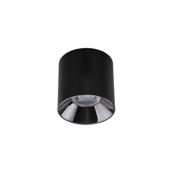 LED Aufbaustrahler Schwarz 3000 K B:13 cm Modern rund