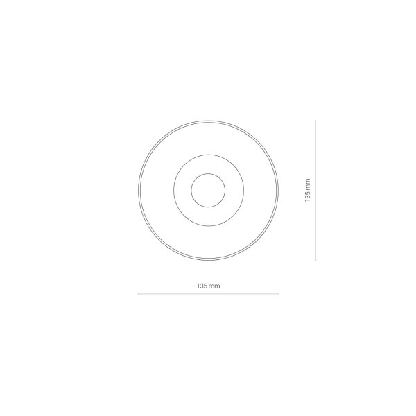 LED Aufbaustrahler Schwarz 3000 K B:13 cm Modern rund