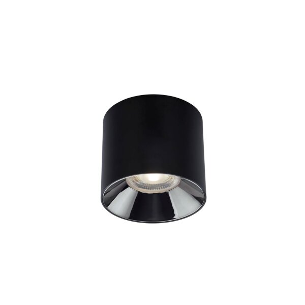 LED Aufbauspot Zink Schwarz 4000 K B:19 cm rund Modern