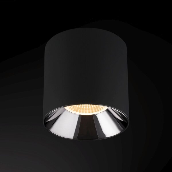 LED Deckenleuchte Schwarz 3000 K B:16 cm rund Modern