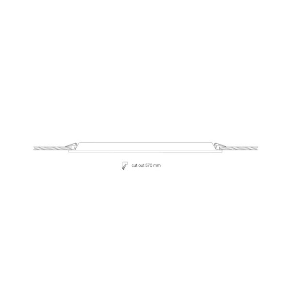 LED Deckenleuchte Weiß 4000 K B:59 cm blendarm Modern