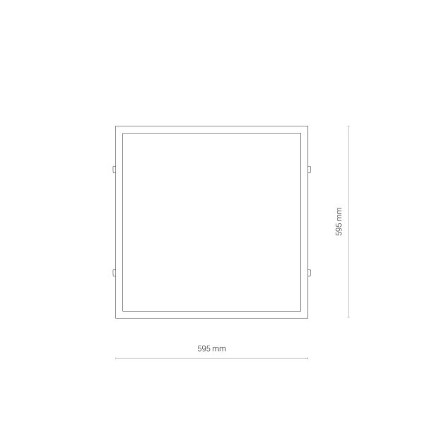 LED Deckenlampe Weiß 3000 K B:59 cm blendarm Modern