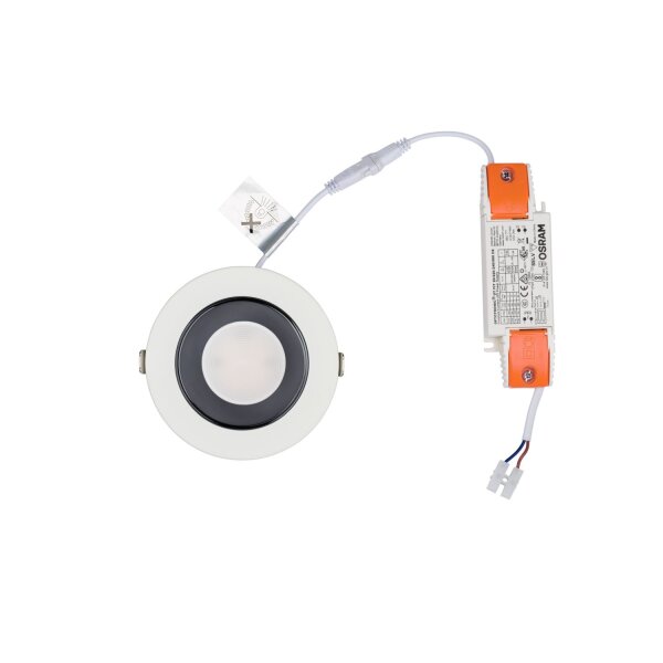 LED Einbauspot Weiß Chrom 4000 K B:12 cm akzentuiert