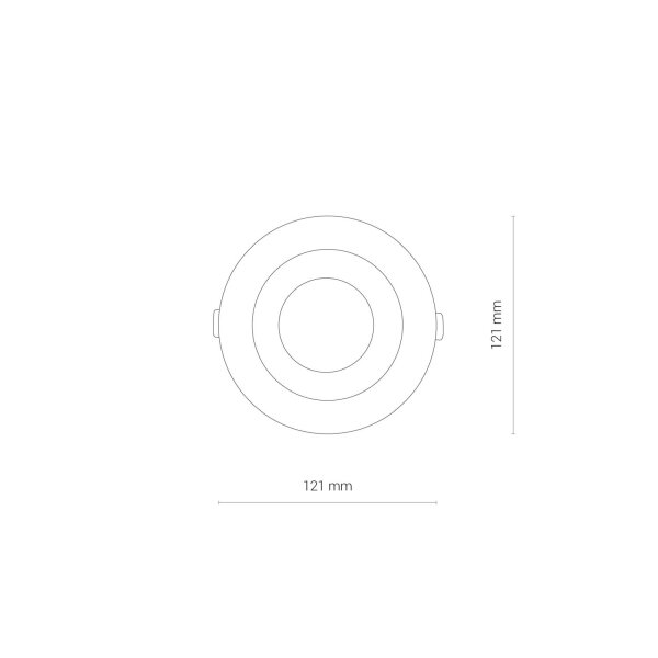 LED Einbauspot Weiß Chrom 4000 K B:12 cm akzentuiert