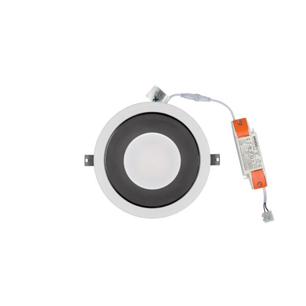 LED Einbaustrahler Weiß Chrom 4000 K rund B:22 cm
