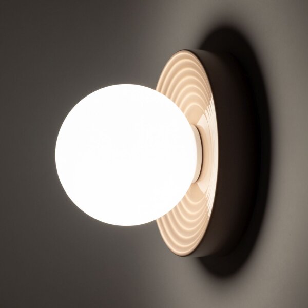Wandlampe Keramik Grau Glas G9 B:22 cm blendarm Modern