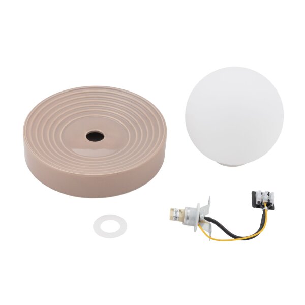 Wandlampe Keramik Grau Glas G9 B:22 cm blendarm Modern