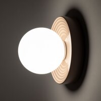 Wandlampe Keramik Grau Glas G9 B:22 cm blendarm Modern
