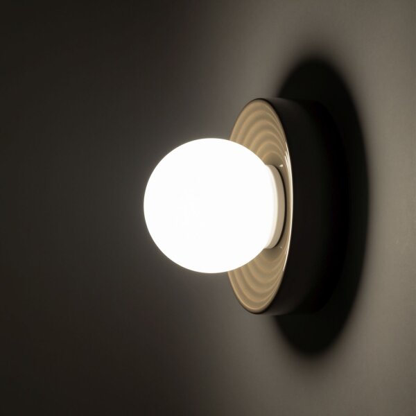 Wandlampe Keramik Braun Glas G9 B:16 cm blendarm
