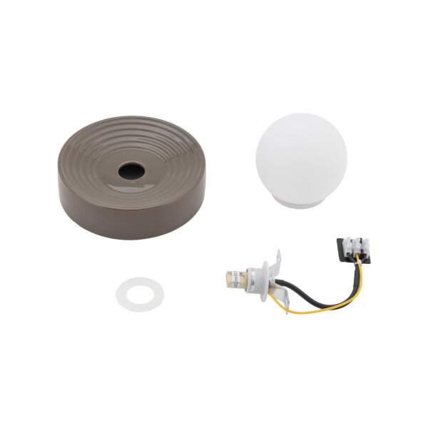Wandlampe Keramik Braun Glas G9 B:16 cm blendarm