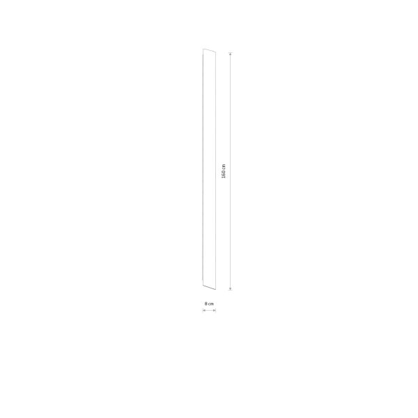 LED Wandlampe Stahl Weiß 3000 K H:160 cm indirekt