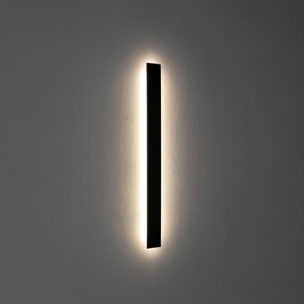 LED Wandlampe Stahl Schwarz 3000 K H:78 cm indirekt