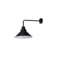 Industrie Wandlampe Stahl Schwarz E27 B:25 cm wohnlich