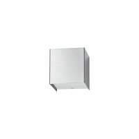Wandlampe Edelstahl Silber Glas G9 B:9 cm Würfel Modern